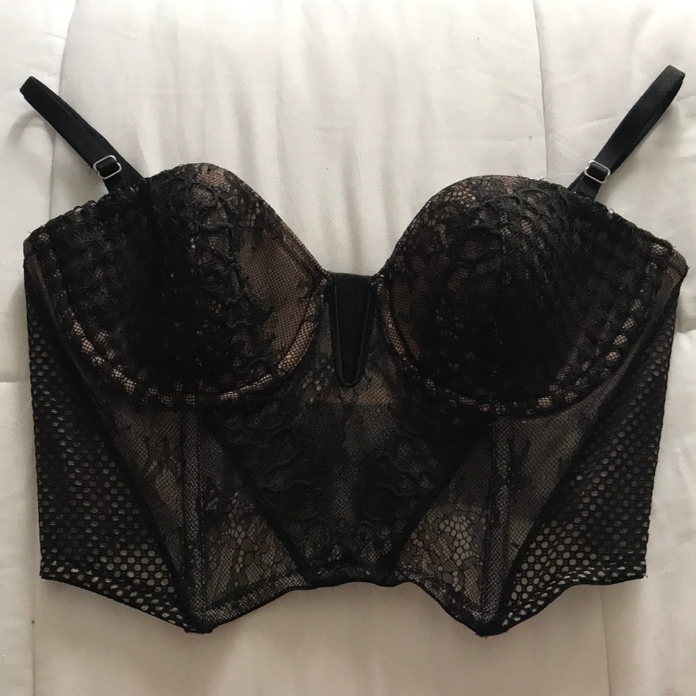 Victoria Secret Ribbed Lace Bustier